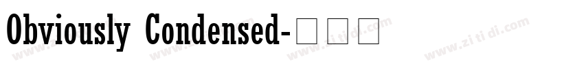 Obviously Condensed字体转换
